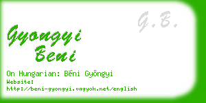 gyongyi beni business card