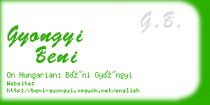 gyongyi beni business card